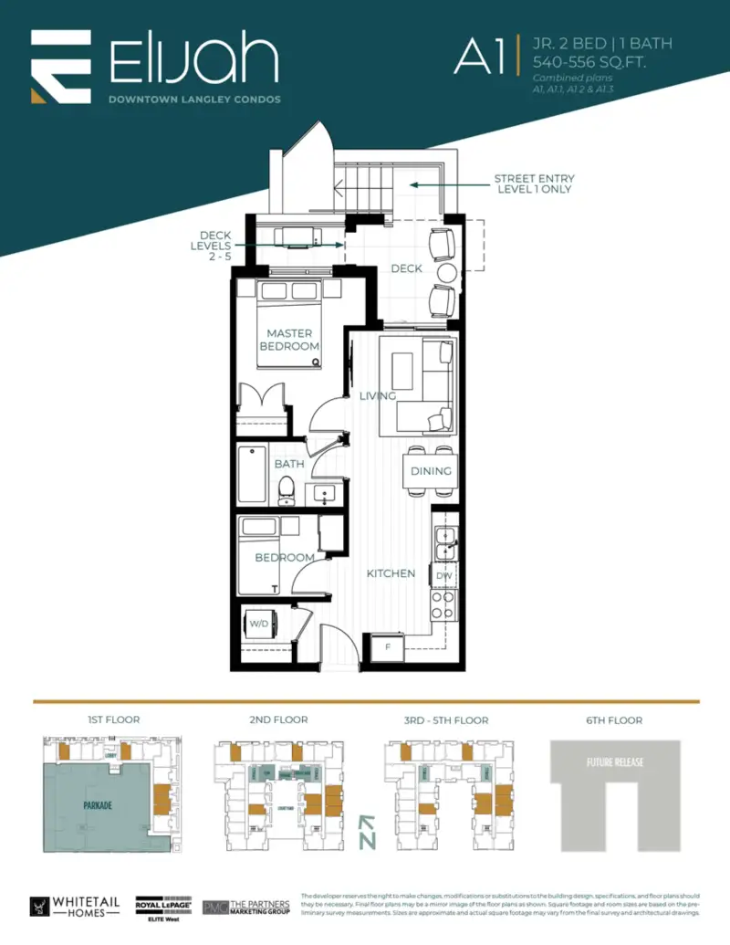 Elijah Elijah Langley City Highrise 1 floor plan
